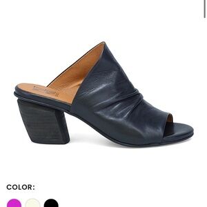 Miz Mooz Black Leather Mules